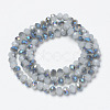 Electroplate Glass Beads Strands EGLA-A034-J4mm-I01-2