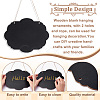 Wooden Double Sided Hanging Chalkboard Signs HJEW-WH0036-86A-3