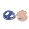 Pearlized Plated Opaque Glass Cabochons PORC-MSMC003-06-2