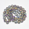 Electroplate Glass Beads Strands EGLA-Q084-12mm-09-2