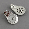 Brass Snap Pendant Makings Fit Snap Button X-ALRI-R033-50A-1