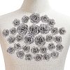 Nbeads 3D Rose Flower Polyester Computerized Embroidered Ornament Accessories DIY-NB0008-21B-1