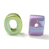 UV Plating Rainbow Iridescent Acrylic Beads OACR-C012-01-3