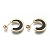 Brass Micro Pave Cubic Zirconia Stud Earrings X-EJEW-N011-01A-2