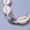 Adjustable Cowrie Shell Beaded Necklace and Bracelets Jewelry Sets SJEW-JS01019-01-3