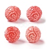 Synthetic Shell Dyed Carved Beads SHEL-H005-24-1