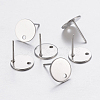 304 Stainless Steel Stud Earring Findings X-STAS-P198-25-12mm-1