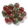 Transparent Spray Painting Crackle Glass Beads GLAA-L046-01A-05-1