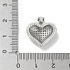 Rack Plating Brass Micro Pave Clear Cubic Zirconia
 Pendants KK-R163-03P-3