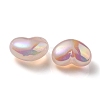 UV Plating Rainbow Iridescent Imitation Jelly Acrylic Beads OACR-C007-08B-2