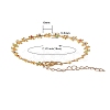 Brass Enamel Flower Link Chain Bracelets & Faceted Glass Charm Bracelets BJEW-SZ0001-016G-3