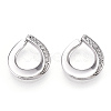Rhodium Plated 925 Sterling Silver Micro Pave Cubic Zirconia Charms STER-T004-18P-2