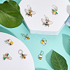 Zinc Alloy Enamel Bees & Honey Jar Pendants HJEW-AB00017-4