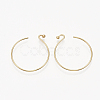 Brass Earring Hooks KK-T035-102G-2