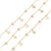 Brass Satellite Chains with Star Charms CHC-P009-05G-1