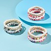 Handmade Polymer Clay Heishi Beads Stretch Bracelets Set BJEW-JB07401-2
