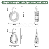 SUPERFINDINGS 20Pcs 4 Style Brass Micro Pave Clear Cubic Zirconia Pendant Bails KK-FH0005-65-2