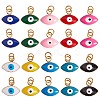 20Pcs 10 Colors Brass Enamel Charms KK-SZ0004-06-1