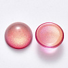 Transparent Spray Painted Glass Cabochons GLAA-S190-013C-F02-2