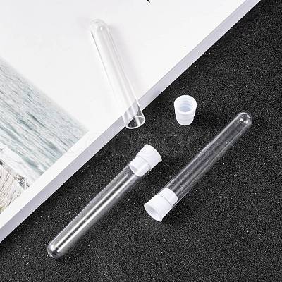 Clear Tube Plastic Bead Containers with Lid C065Y-1