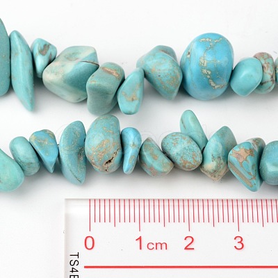 Dyed Natural Green Turquoise Stone Bead Strands X-G-R192-B23-1