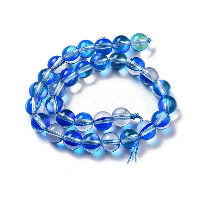 Synthetic Moonstone Beads Strands G-P528-J01-18-1