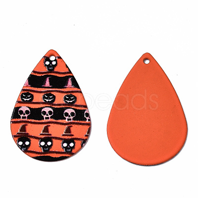 Spray Painted Iron Pendants IFIN-T016-79-1