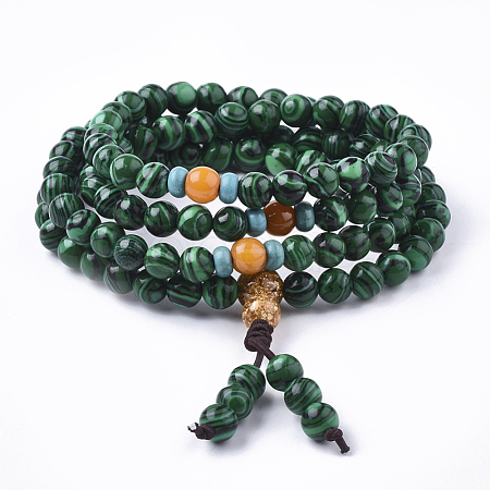3-Loop Wrap Style Buddhist Jewelry BJEW-S140-15D-1