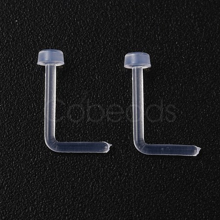Acrylic L-Shaped Nose Ring AJEW-YWC0001-01G-1