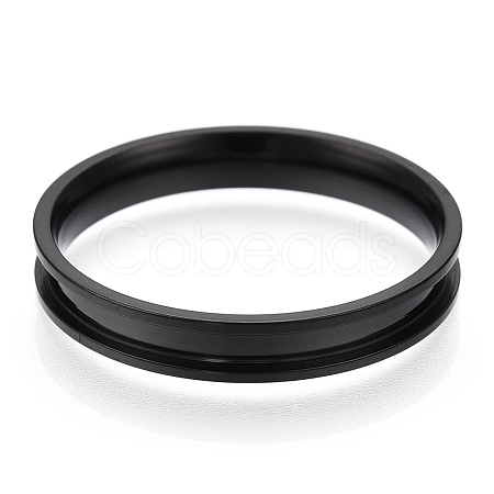 201 Stainless Steel Grooved Finger Ring Settings RJEW-TAC0017-4mm-06B-1