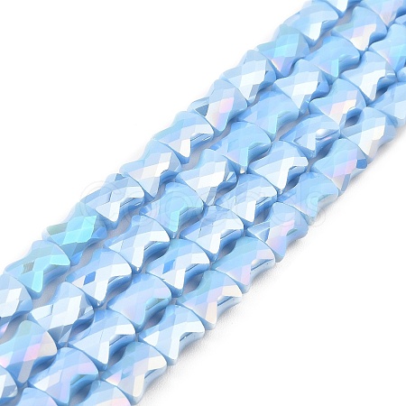 AB Color Plate Glass Beads Strands EGLA-P051-06A-B06-1