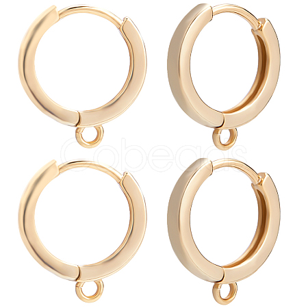 CREATCABIN 6 Pairs Rack Plating Brass Hoop Earring Findings KK-CN0002-44-1