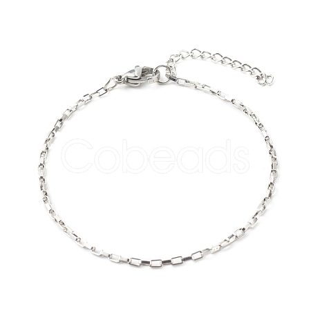 Non-Tarnish 304 Stainless Steel Box Chain Bracelets BJEW-JB06610-1