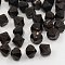 Faceted Bicone Transparent Acrylic Beads, Dyed, Black, 10mm, Hole: 1.5mm, about 1000pcs/500g