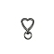 Zinc Alloy Swivel Snap Hook Clasps, Heart, Gunmetal, 42x26mm, Hole: 11mm