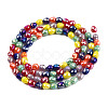 Electroplate Opaque Solid Color Glass Beads Strands EGLA-N022-26A-04-2