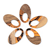 Resin & Walnut Wood Pendants RESI-S389-005A-A01-1