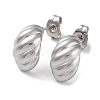 304 Stainless Steel Croissant Ear Studs for Women EJEW-P234-02P-1