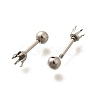 304 Stainless Steel Stud Earring Findings STAS-F311-18P-02C-2