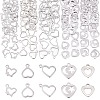 Unicraftale 150Pcs 5 Style 304 Stainless Steel Open Pendants STAS-UN0030-54-1