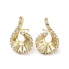 Teardrop Brass Stud Earrings EJEW-M245-16G-1