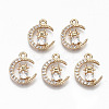 Brass Micro Pave Cubic Zirconia Pendants KK-S359-012-RS-1