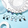 Gemstone Hoop Earring EJEW-JE05760-2