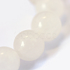 Natural White Jade Round Bead Strands X-G-E334-8mm-13-4