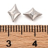 925 Sterling Silver Micro Pave Clear Cubic Zirconia Slide Charms STER-P061-02A-P-3