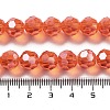 Electroplate Transparent Glass Beads Strands EGLA-A035-T10mm-A05-4