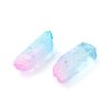3Pcs Electroplated Natural Quartz Crystal Beads Strands G-FS0001-54-3