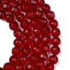 Faceted Glass Round Beads Strands X-GF6mmC47-2
