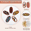 Olycraft DIY Leopard Print Pattern Rectangle Dangle Earring Making Kit DIY-OC0009-49-4