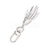 Halloween Themed Alloy Skeleton Hand Pendant Decorations HJEW-JM02147-4